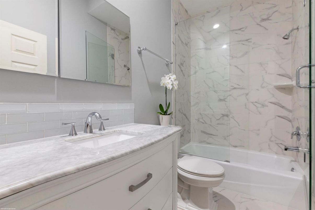 Bathroom, Glass Shower, Interior, Marble, Marble Walls