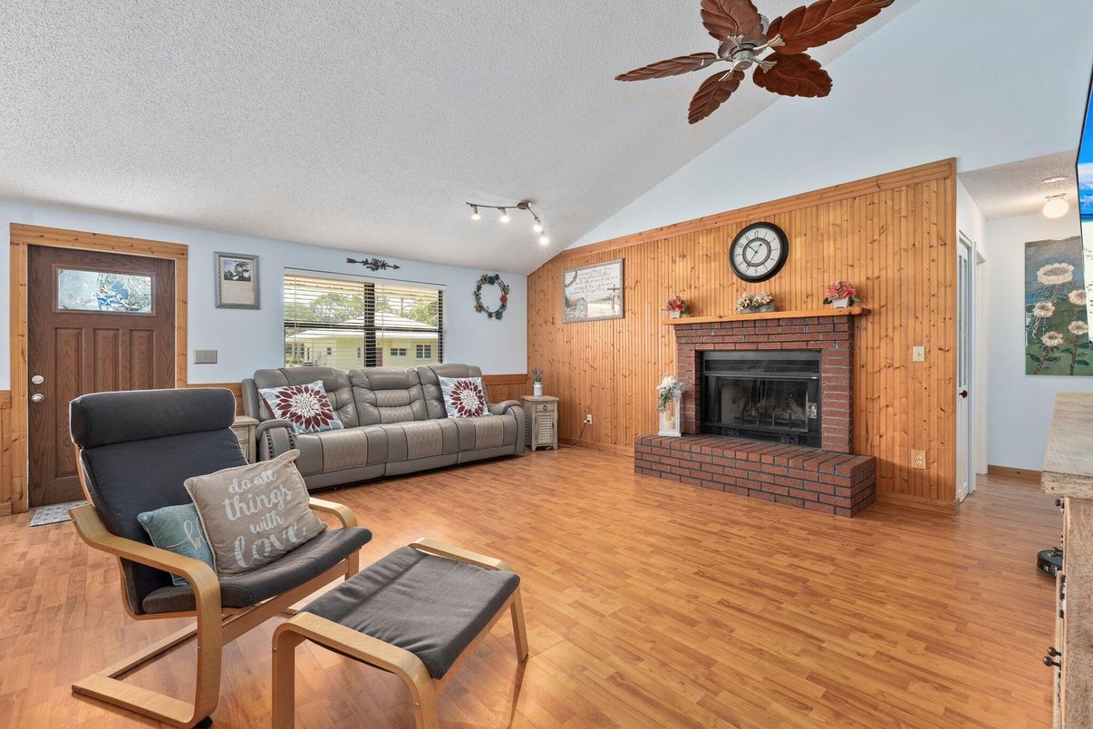 Fireplace, Interior, Living room, Wood Texture Flooring, Wooden Walls