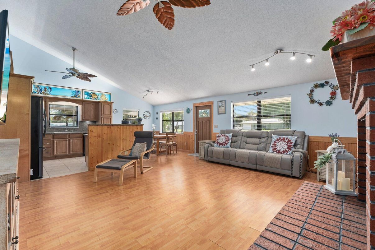 Interior, Kitchen, Living room, Wood Texture Flooring