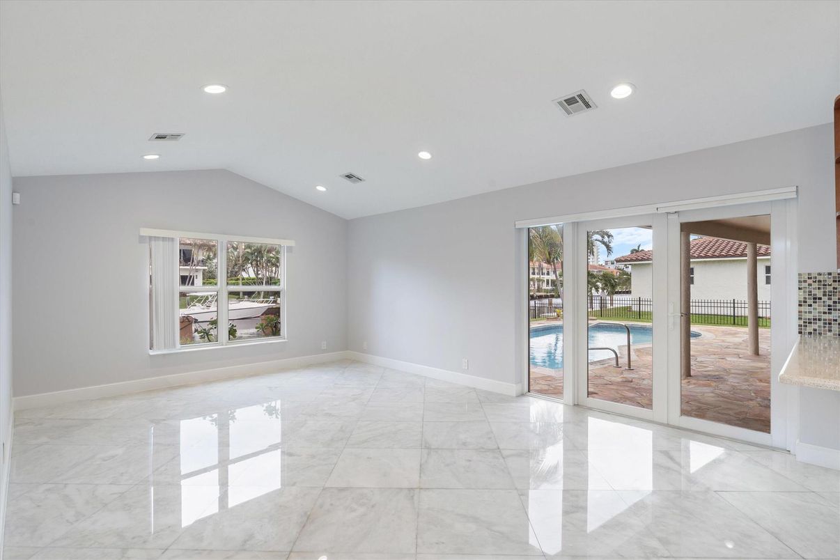 Empty room, Interior, Marble, Recessed Lighting