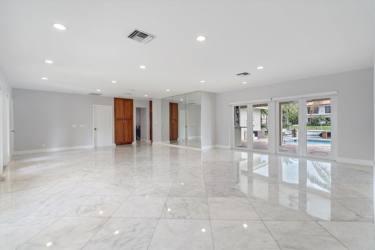 Empty room, Interior, Marble, Recessed Lighting
