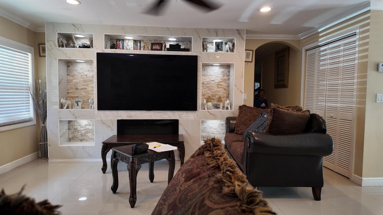 Interior, Living room, Recessed Lighting