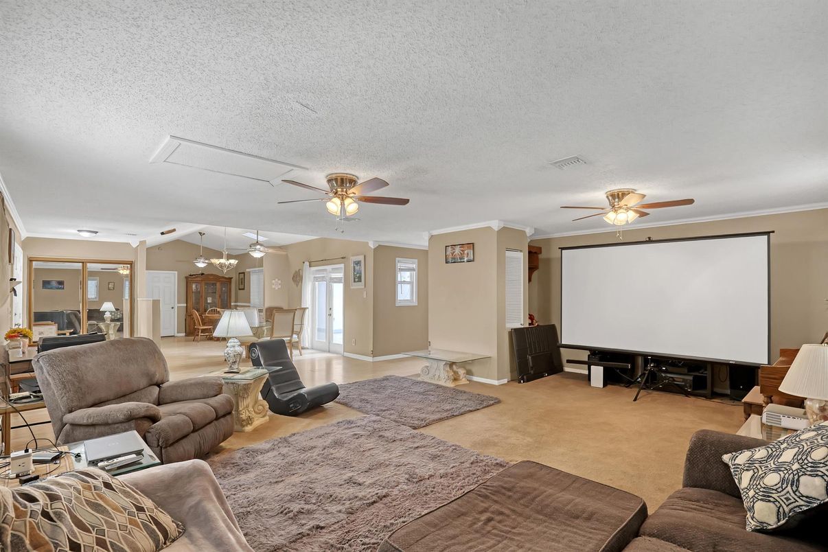 Dining room, Interior, Living room, Projection Screen