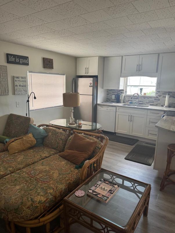 Interior, Kitchen, Living room, Wood Texture Flooring