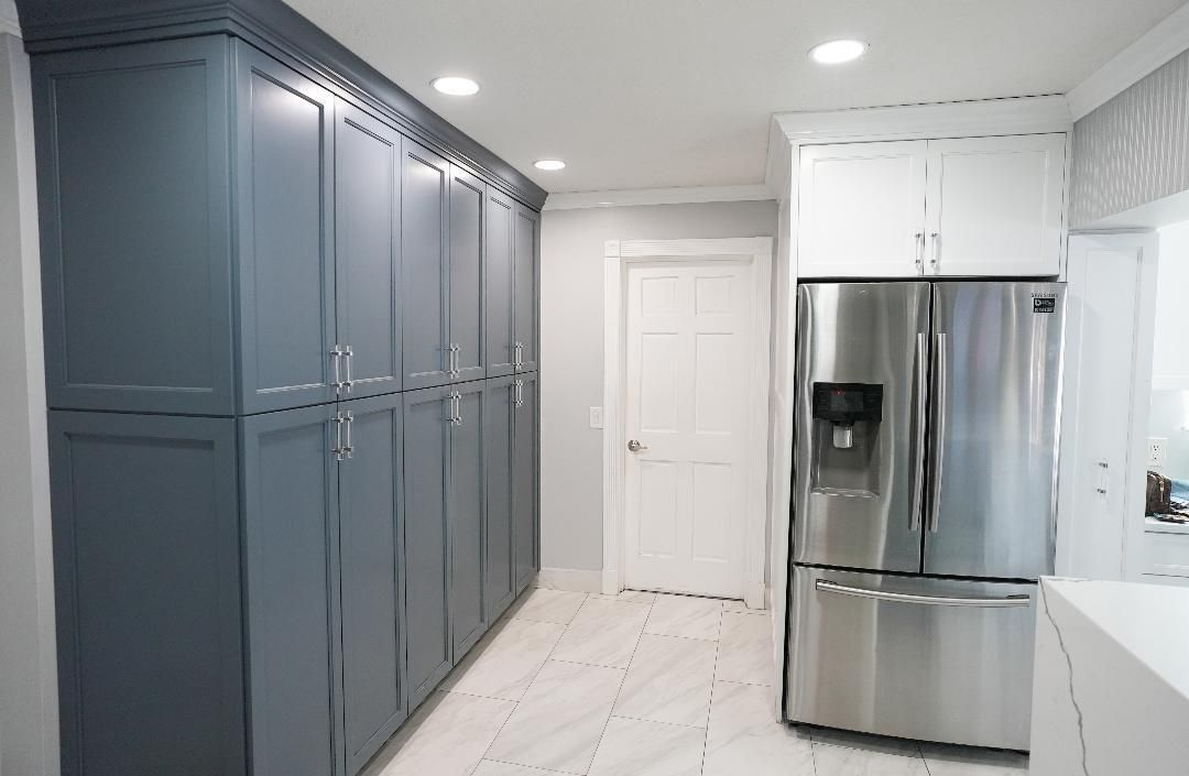Interior, Kitchen, Marble, Recessed Lighting, Stainless Steel Appliances