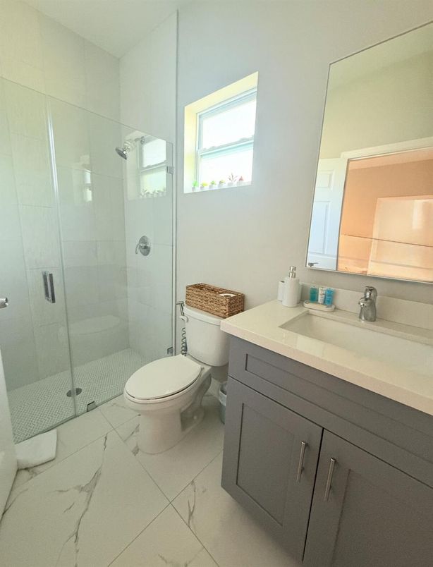 Bathroom, Glass Shower, Interior, Marble