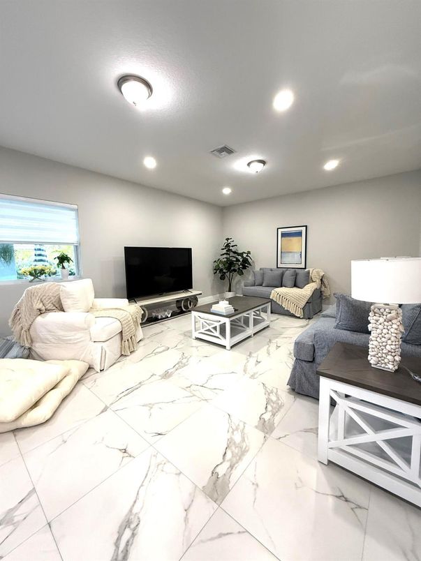 Interior, Living room, Marble, Recessed Lighting
