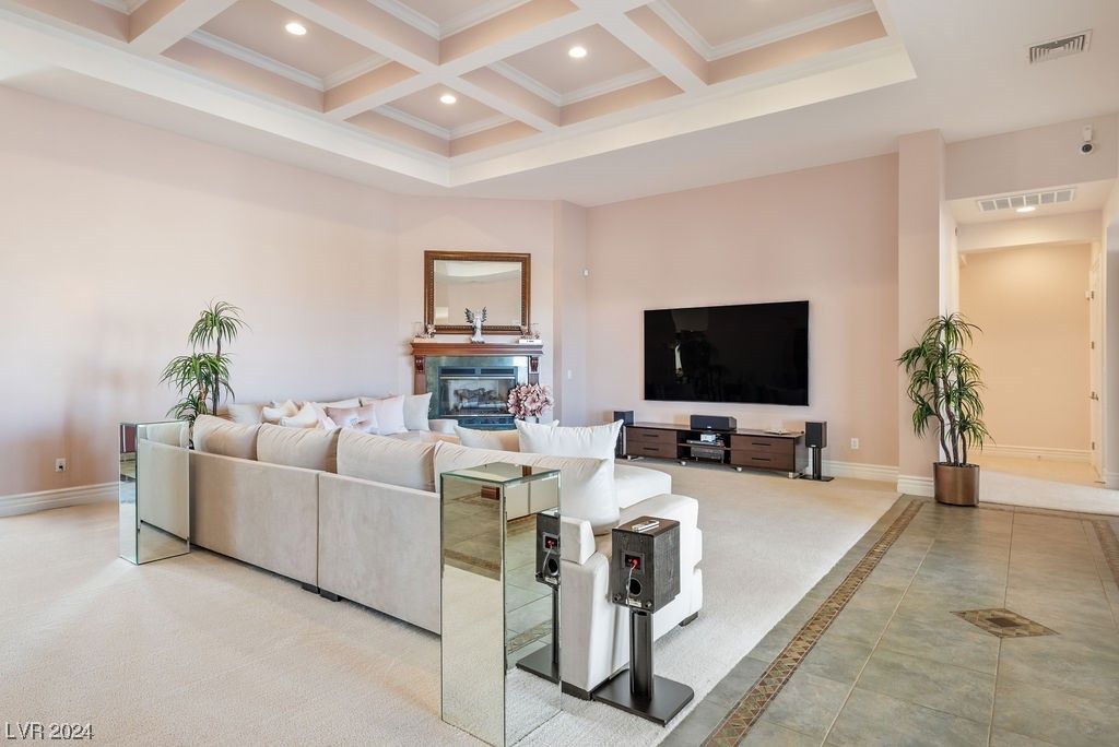 Fireplace, Interior, Living room, Recessed Lighting