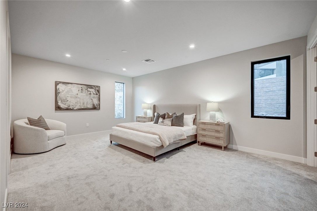 Bedroom, Interior, Recessed Lighting