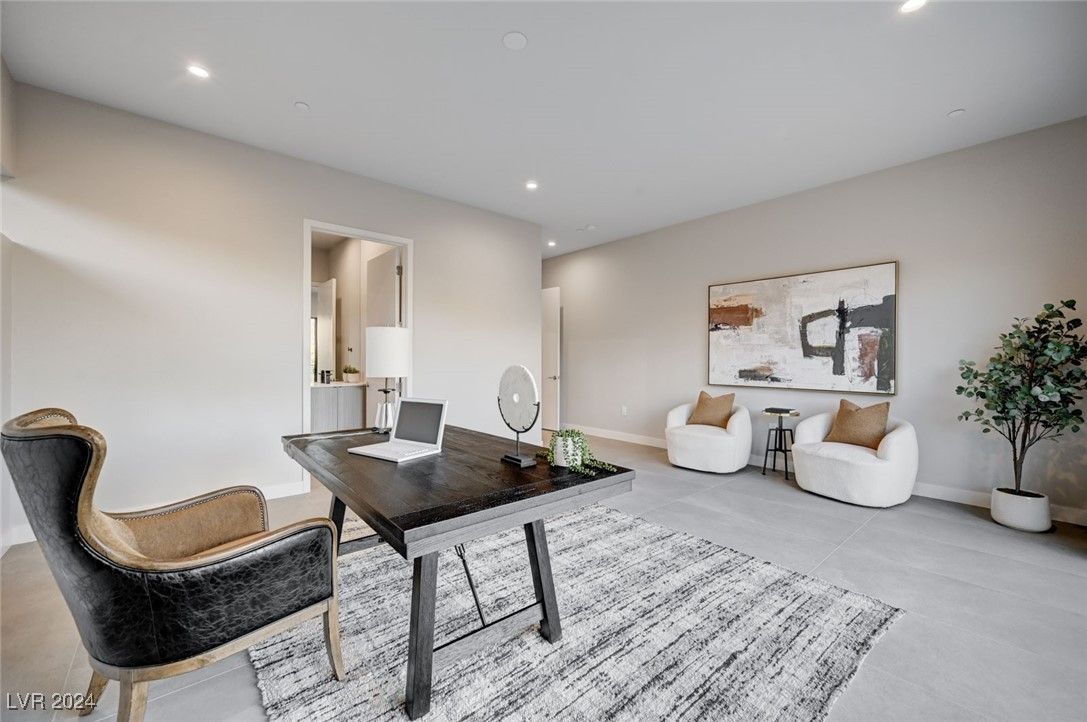 Home Office, Interior, Recessed Lighting