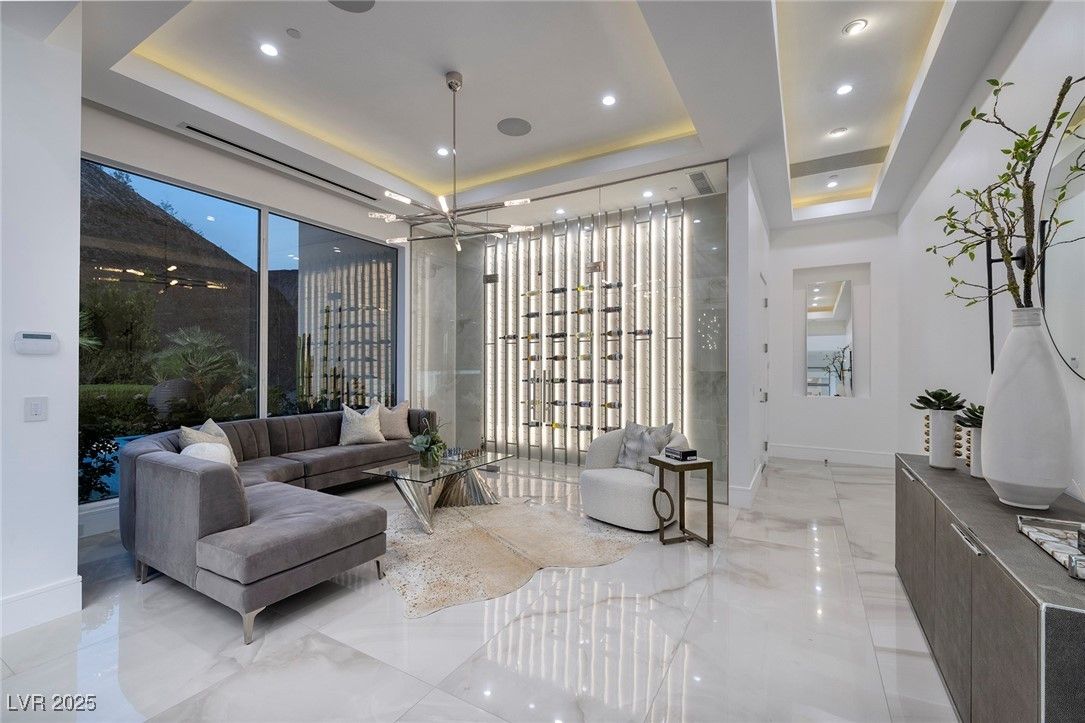 Interior, Living room, Marble, Recessed Lighting