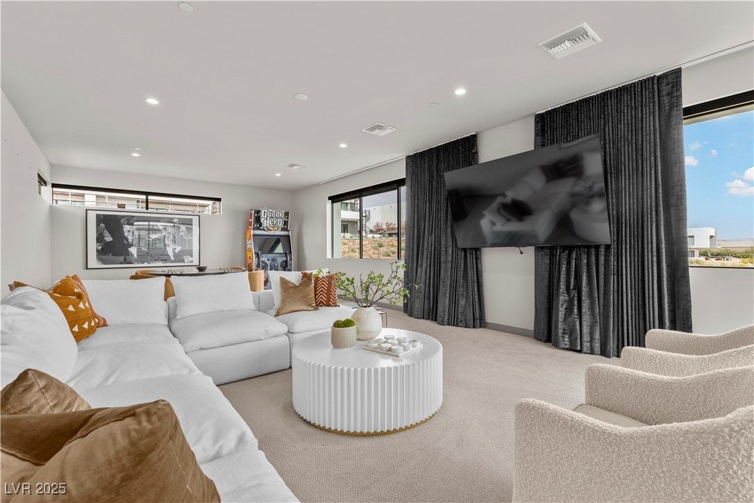 Interior, Living room, Recessed Lighting