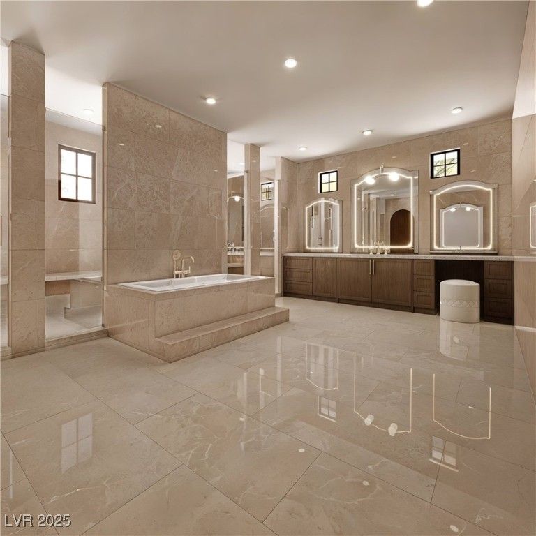 Bathroom, Interior, Recessed Lighting