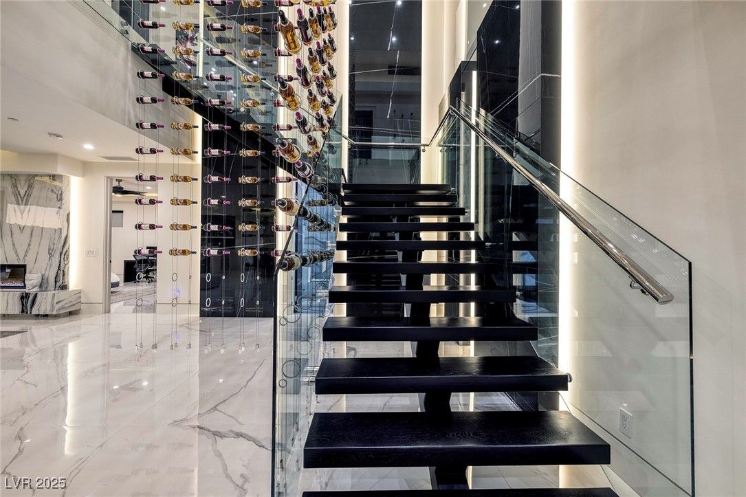 Interior, Marble, Recessed Lighting, Wine Storage