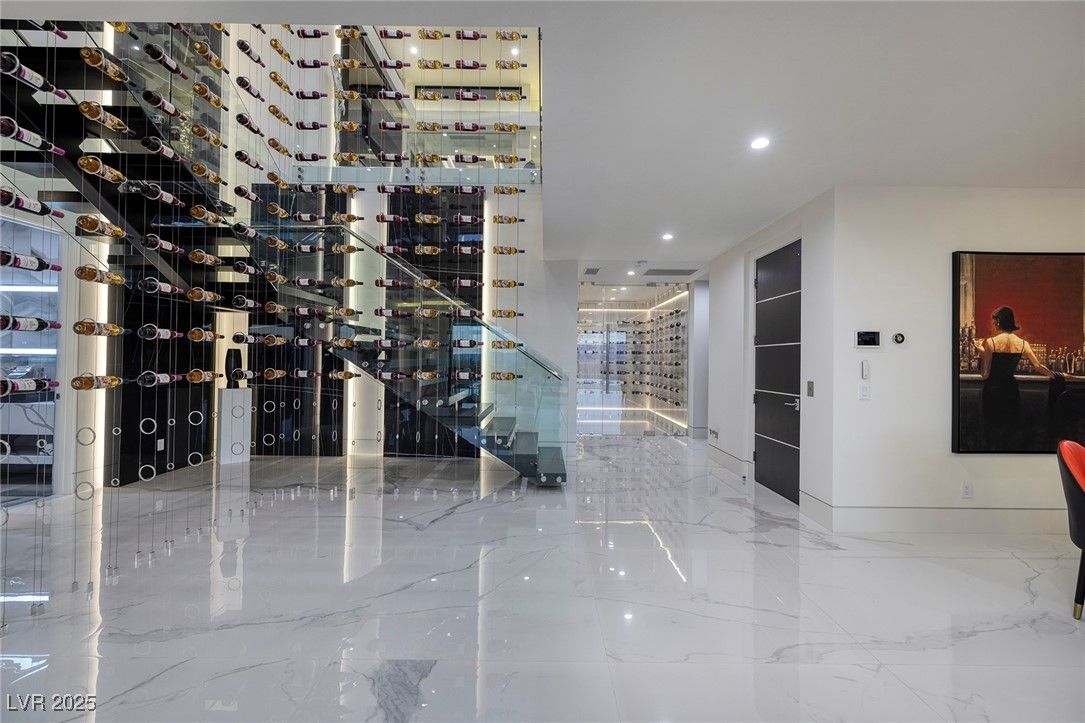 Interior, Marble, Recessed Lighting, Wine Storage