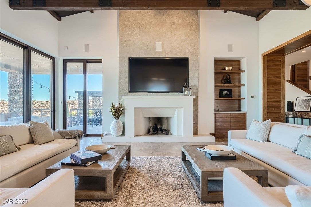 Fireplace, Interior, Living room, Wooden Beams, Wood Texture Flooring
