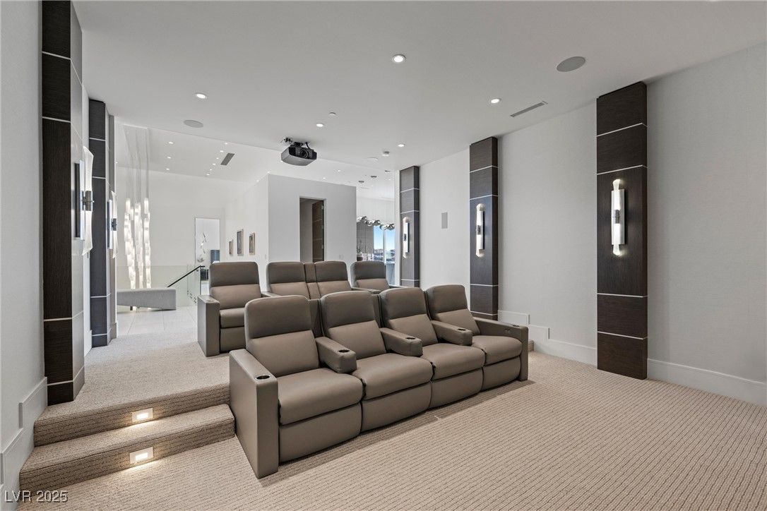 Home Theatre Room, Interior, Pendant Lights, Recessed Lighting, Theatre Room