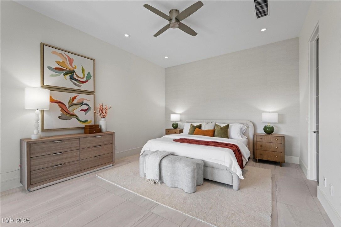 Bedroom, Interior, Recessed Lighting