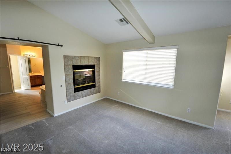 Bathroom, Empty room, Fireplace, Interior, Wood Texture Flooring