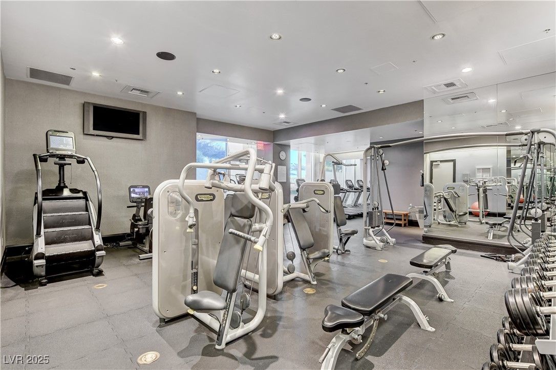 Fitness Equipment, Gym, Interior, Recessed Lighting
