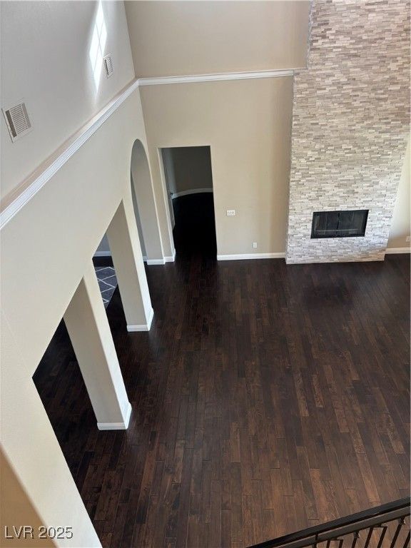 Fireplace, Interior, Wood Texture Flooring