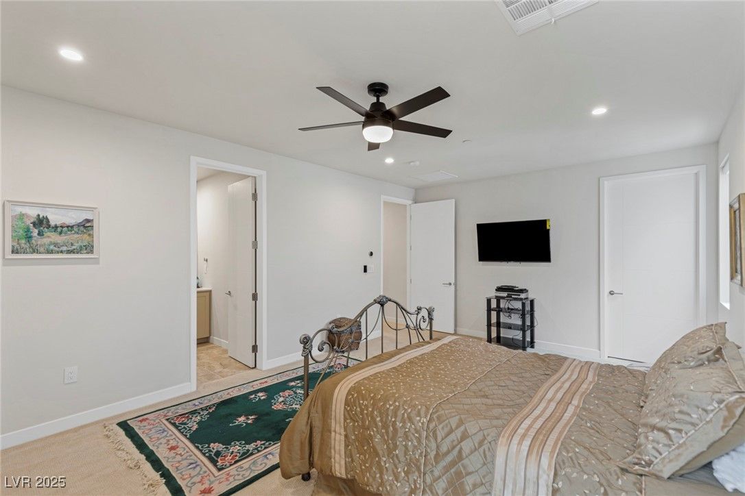 Bedroom, Interior, Recessed Lighting