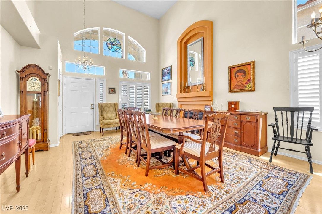 Chandelier, Dining room, Interior, Pendant Lights, Wood Texture Flooring