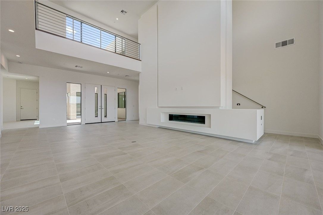 Empty room, Fireplace, Interior, Recessed Lighting
