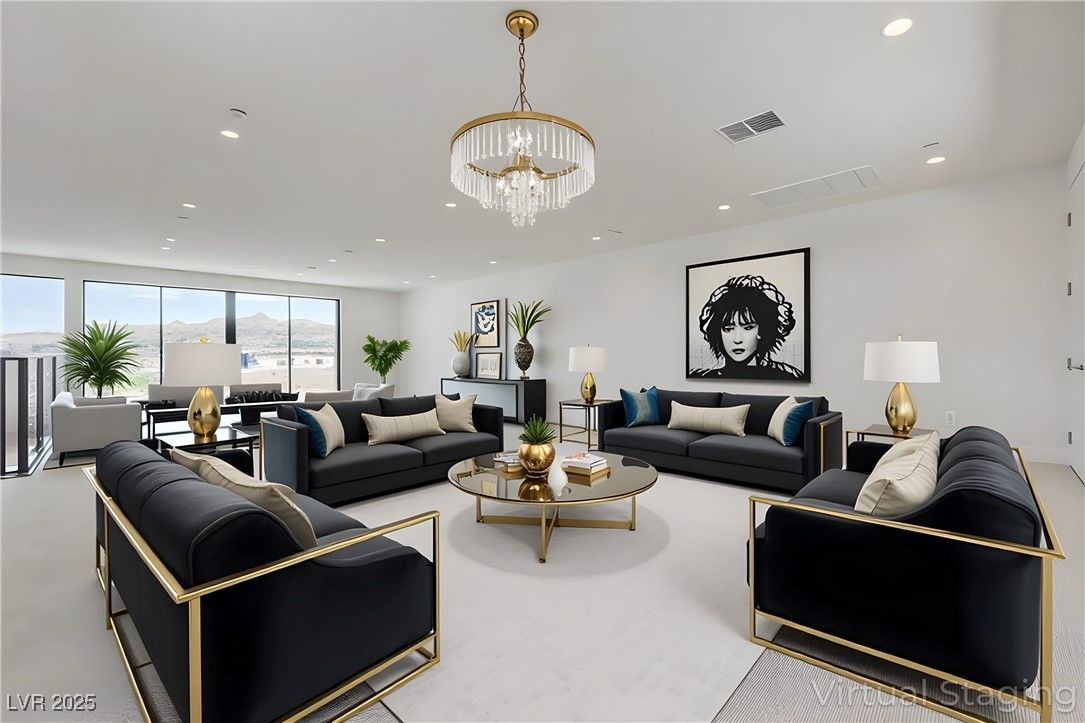 Chandelier, Interior, Living room, Recessed Lighting