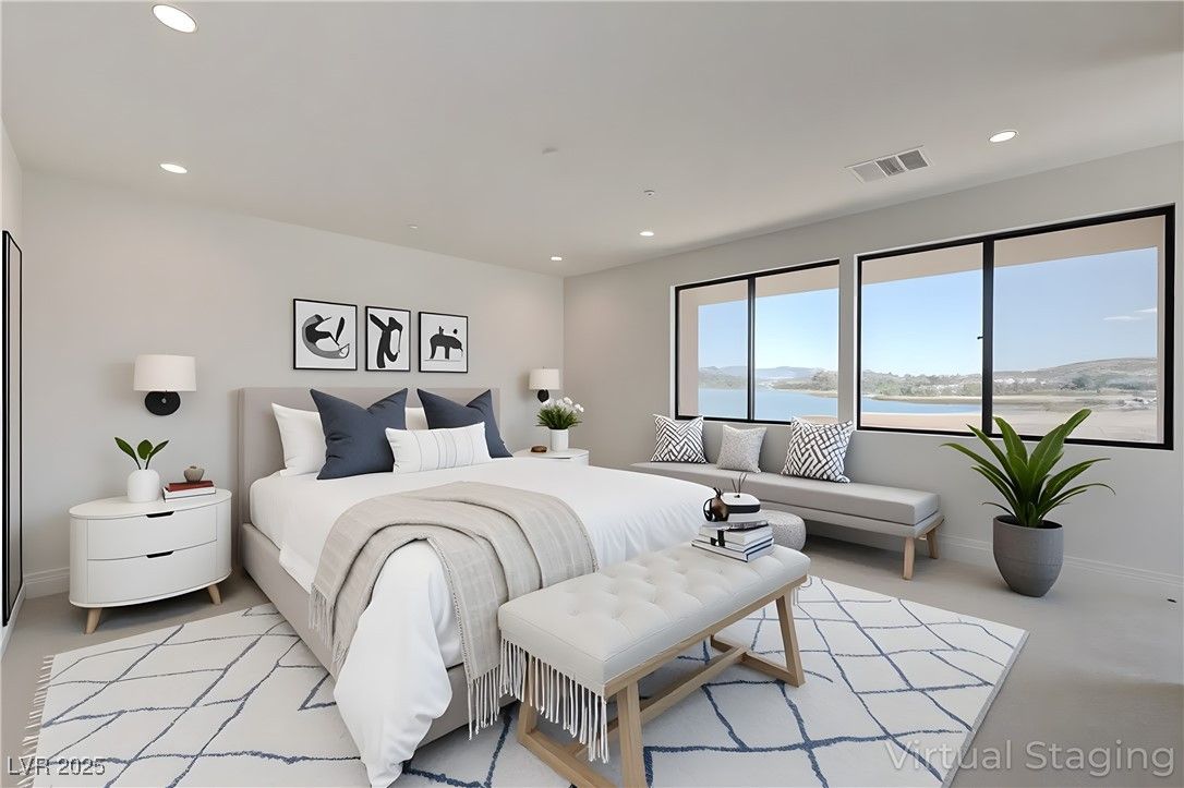 Bedroom, Interior, Recessed Lighting, Water