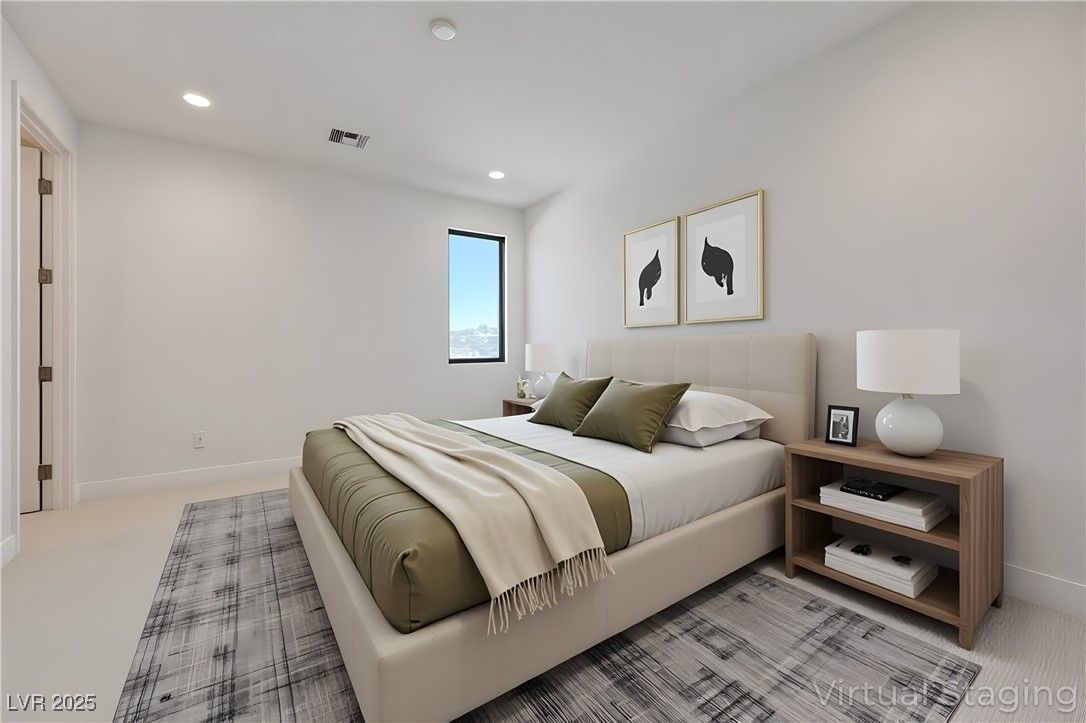 Bedroom, Interior, Recessed Lighting