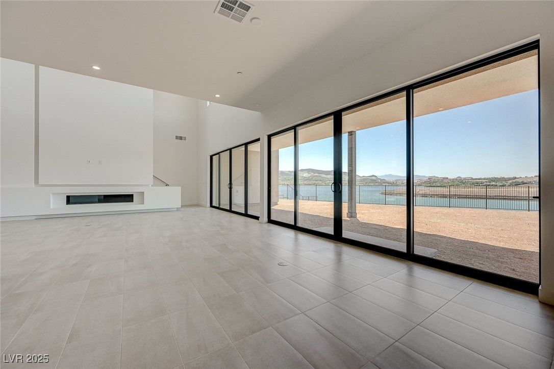 Empty room, Fireplace, Interior, Recessed Lighting, Water