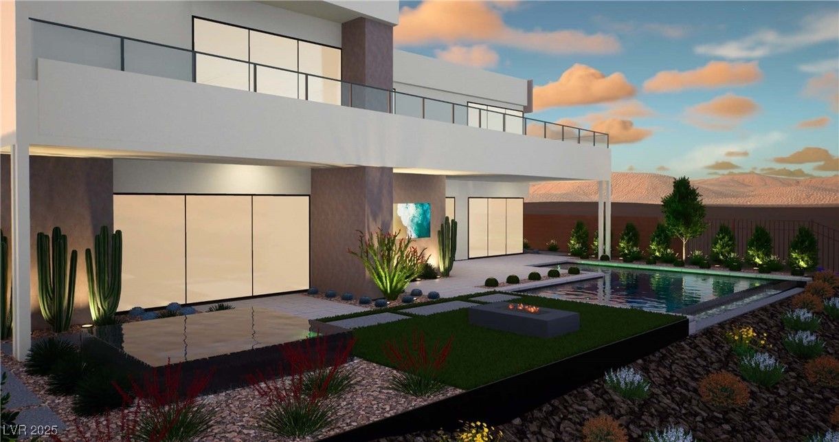 Backyard, Exterior, Facade, Pool, Modern