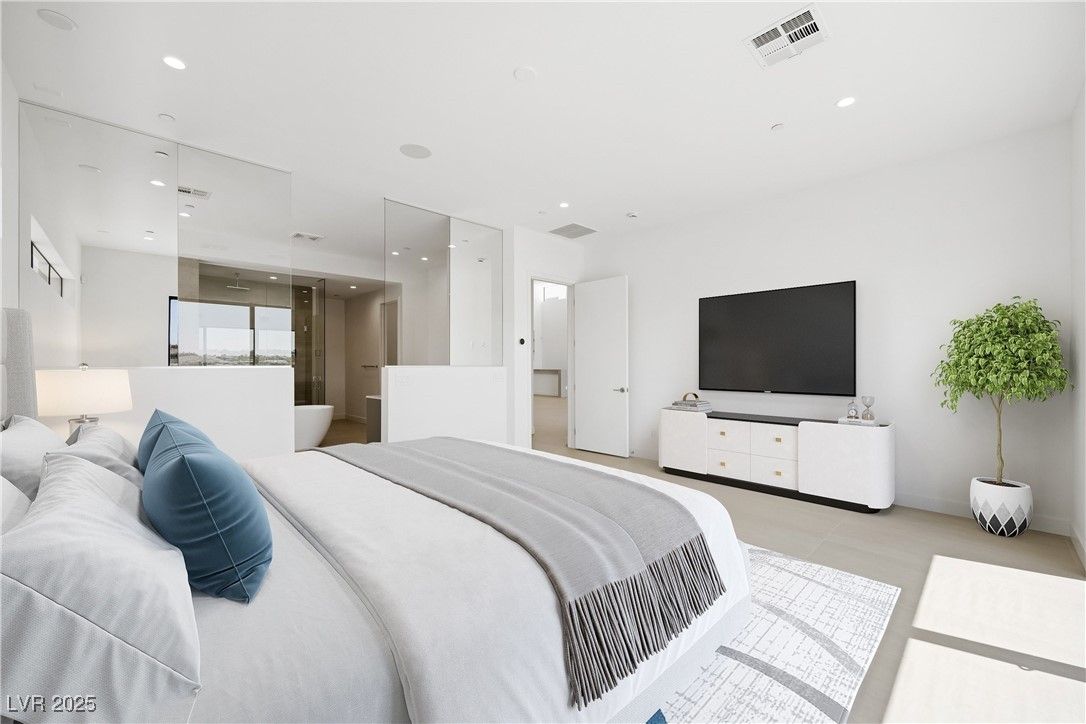 Bedroom, Interior, Recessed Lighting