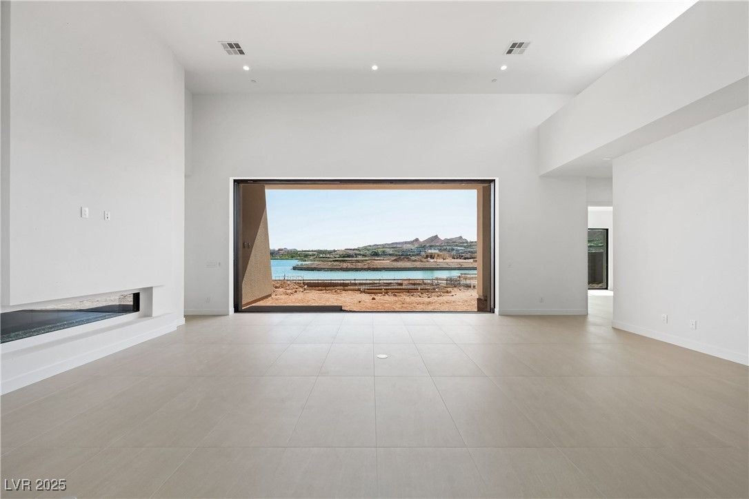 Empty room, Fireplace, Interior, Recessed Lighting, Water