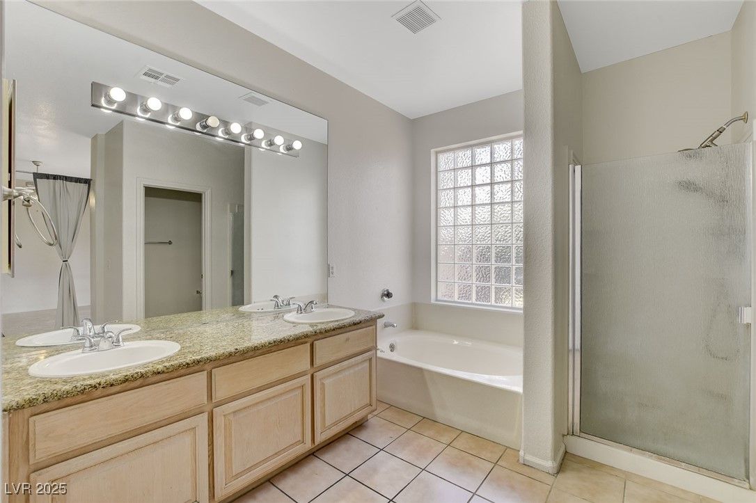 Bathroom, Dual Sink Vanities, Glass Shower, Interior