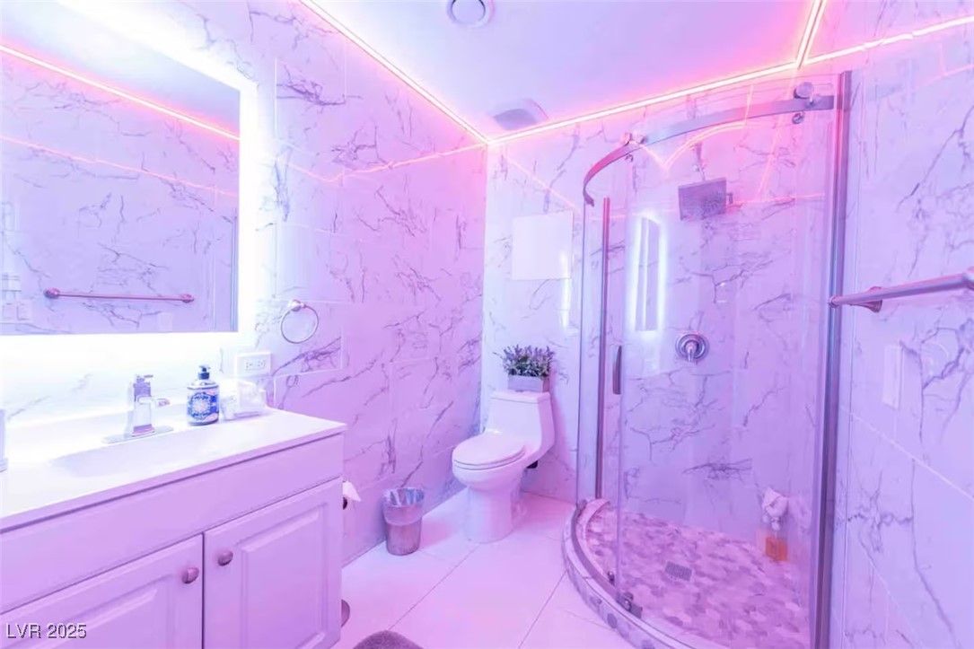 Bathroom, Glass Shower, Interior, Marble Walls