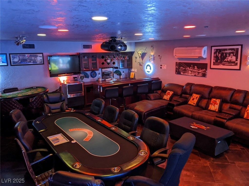 Home Theatre Room, Game Room, Interior, Recessed Lighting