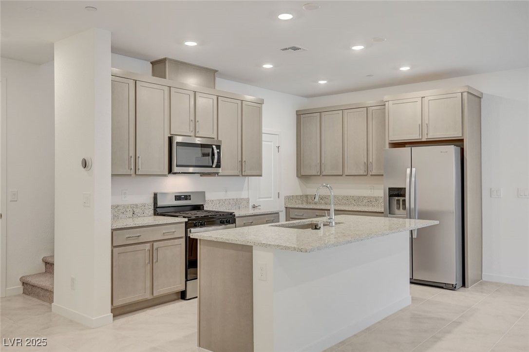 Interior, Kitchen, Recessed Lighting, Stainless Steel Appliances