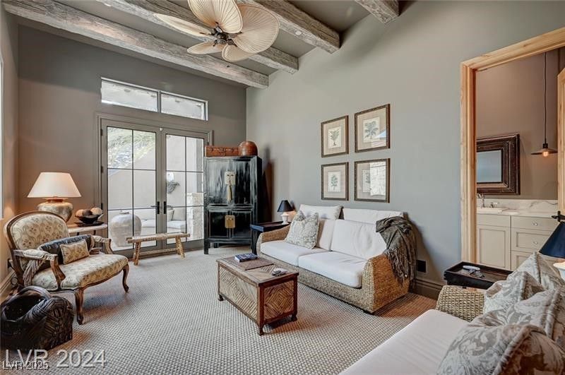 Interior, Living room, Wooden Beams