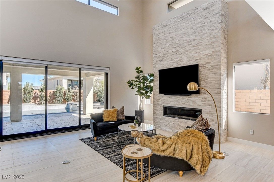Fireplace, Interior, Living room, Stone Walls