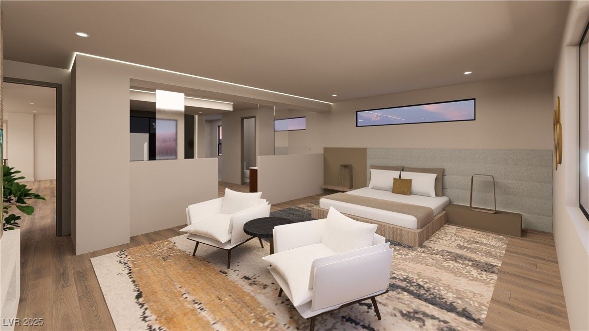 Interior, Recessed Lighting, Wood Texture Flooring