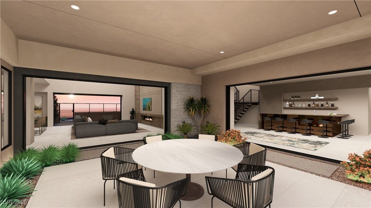 Dining room, Interior, Living room, Recessed Lighting