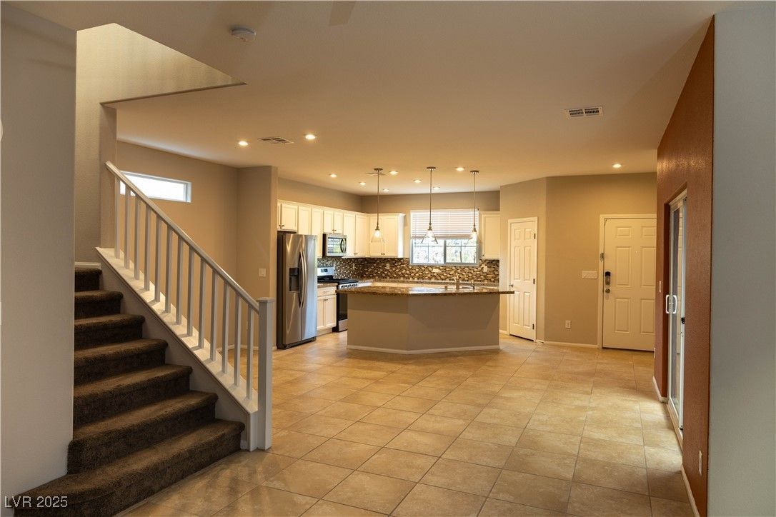 Interior, Kitchen, Pendant Lights, Recessed Lighting, Stainless Steel Appliances
