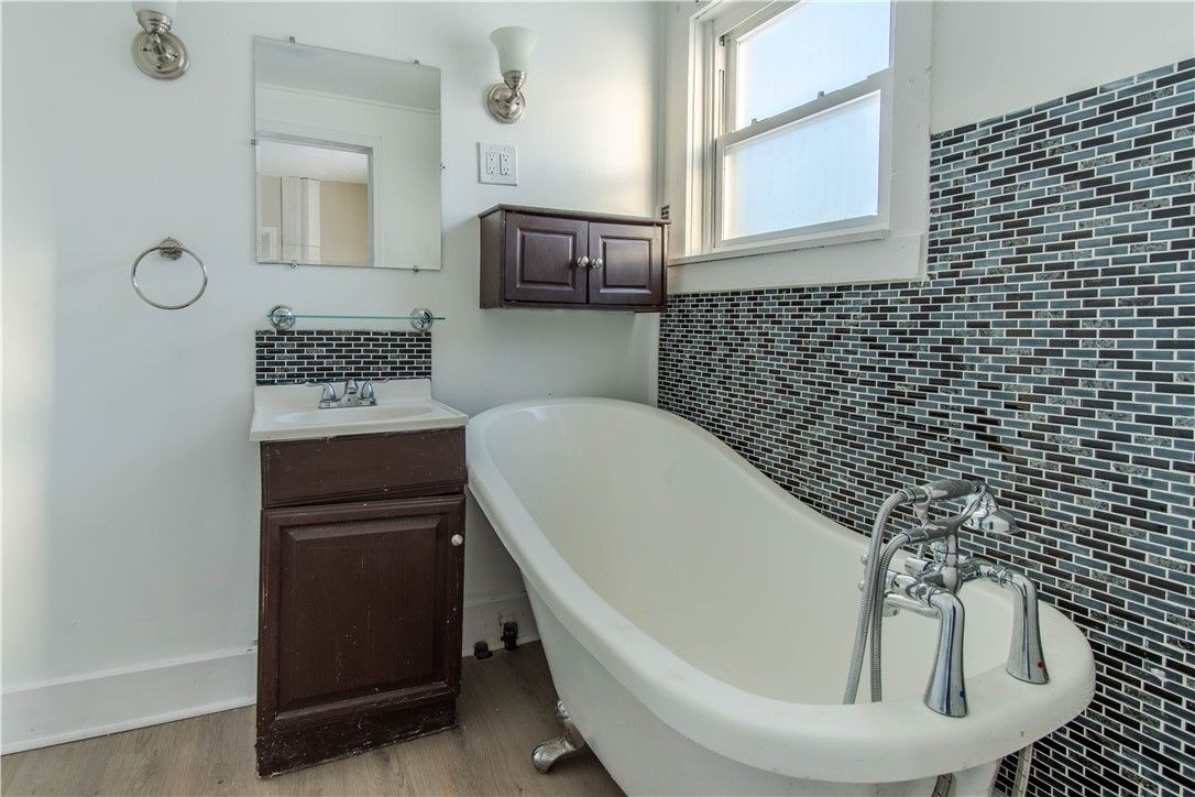 Bathroom, Free Standing Baths, Interior, Wood Texture Flooring