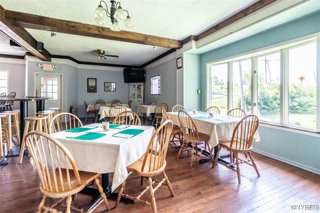 Dining room, Interior, Wooden Beams, Wood Texture Flooring