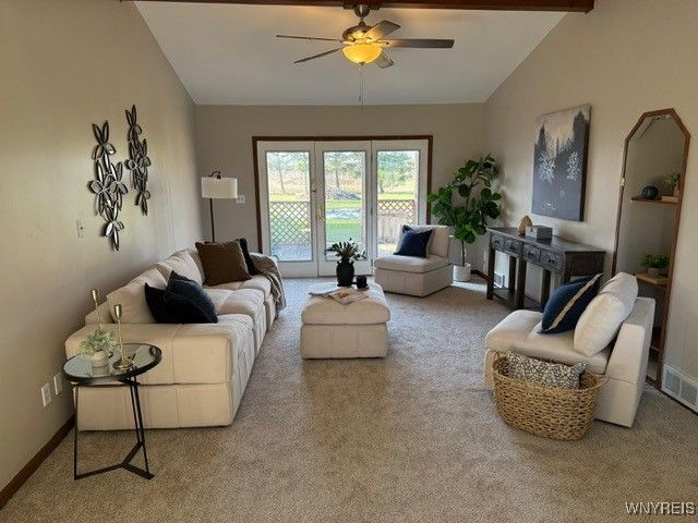 Interior, Living room, Wooden Beams