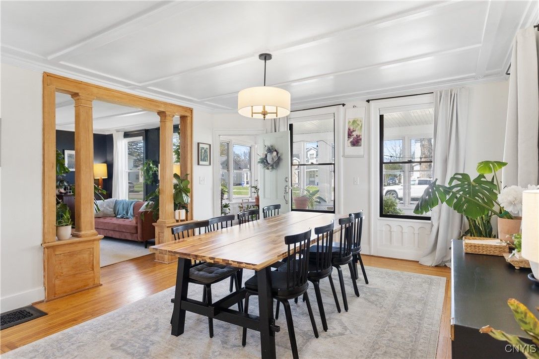 Dining room, Interior, Wood Texture Flooring