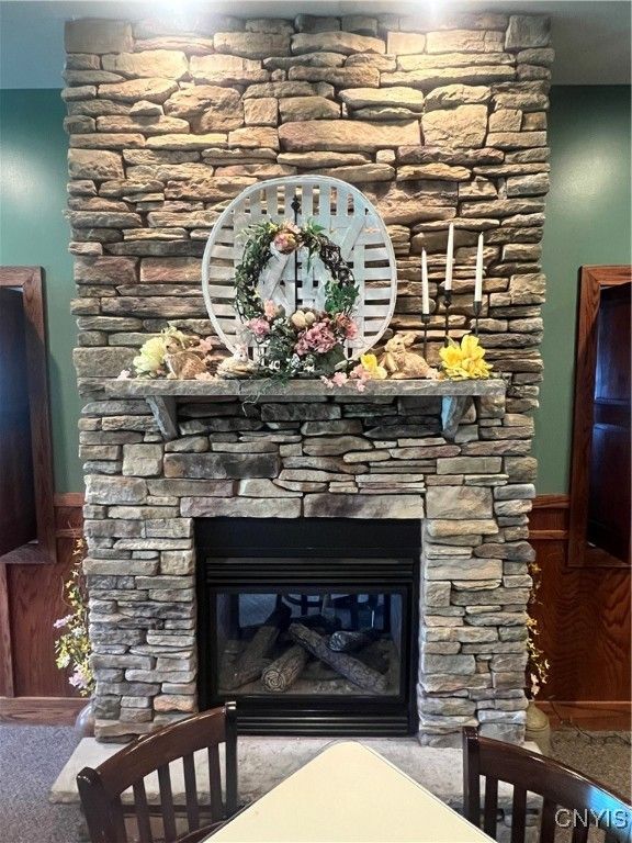 Fireplace, Interior, Stone Walls