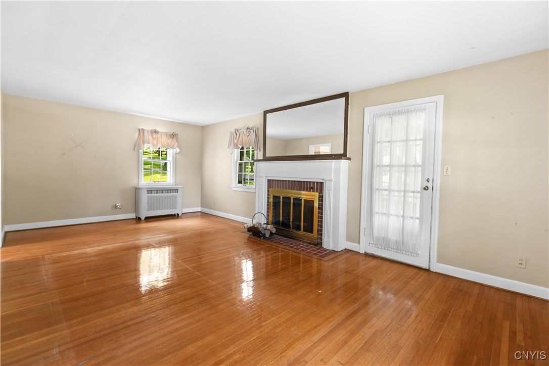 Empty room, Fireplace, Interior, Wood Texture Flooring